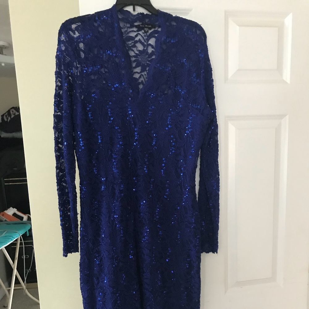Blue lace dress